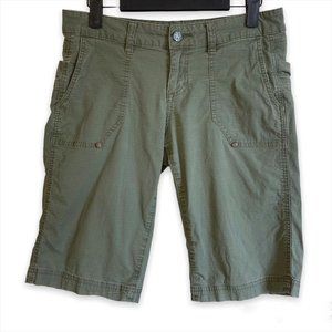Prana Larissa Knicker Outdoor Utility Hiking Shorts Ripstop Green Size 4 READ
